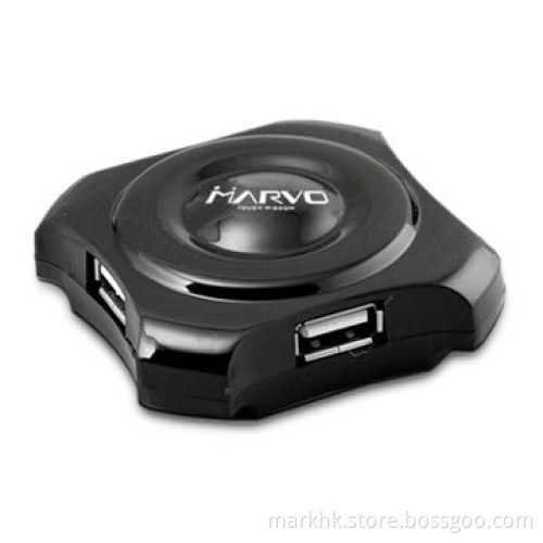 4-port USB Hub, Compact Design for Laptop Computers, Supports Both OHCI and UHCI